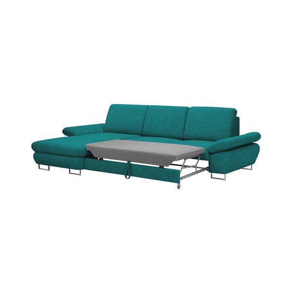 Pi türkiz kinyitható sarokkanapé, bal oldali - Windsor & Co Sofas-image-3