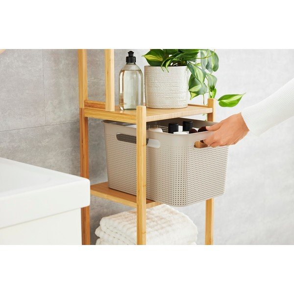 Bézs tárolókosár újrahasznosított műanyagból Brisen - Rotho-image-3