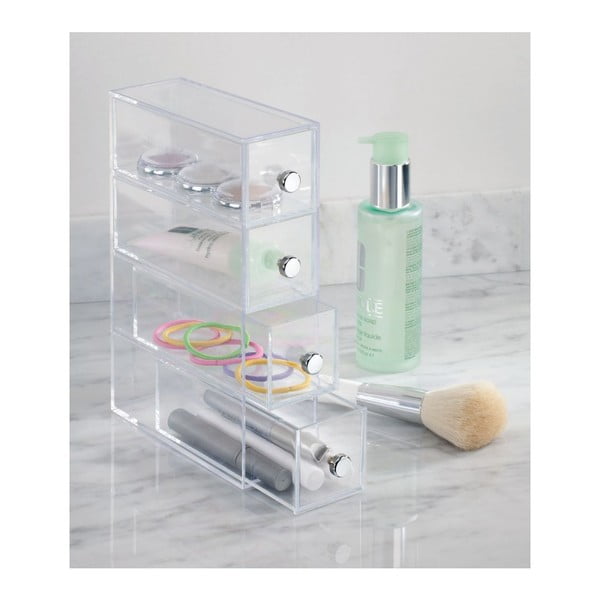 Wers átlátszó tárolódoboz, 4 fiókkal - iDesign-image-1