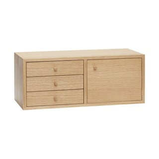 Natúr színű függő szekrény tölgyfa dekorral 50x20 cm Piccolo – Hübsch