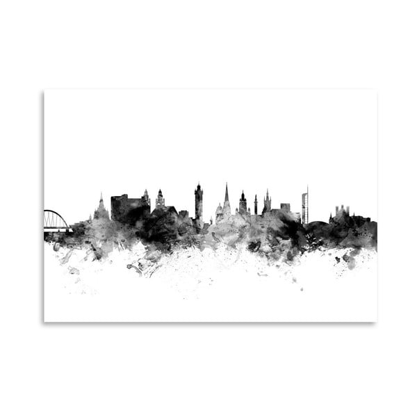 Glasgow Skyline poszter, 42 x 30 cm - Americanflat
