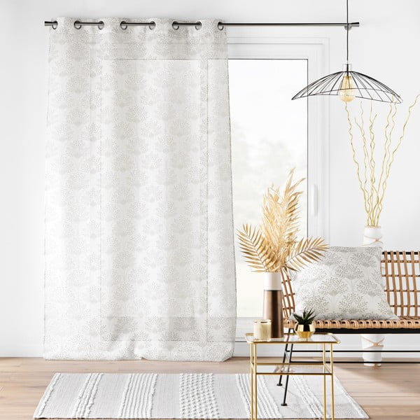 Fehér-bézs fényáteresztő függöny 140x280 cm Majestia – douceur d'intérieur-image-4