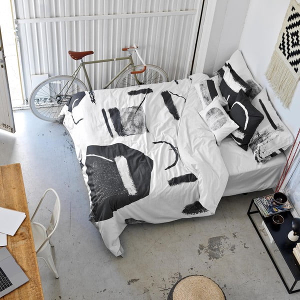 Shapes pamut paplanhuzat, 200 x 200 cm - Blanc-image-4