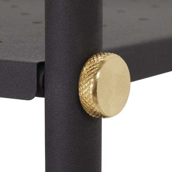 Arlo fekete fém fogas polcokkal - iDesign-image-1