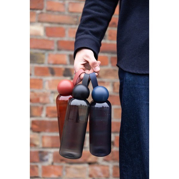 Borvörös újrahasznosított műanyag utazó ivópalack 600 ml Ture – Sagaform-image-2