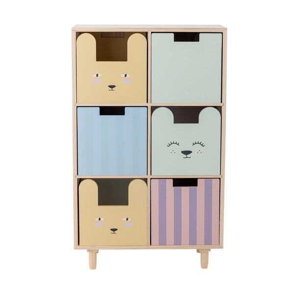 Natúr színű paulownia alacsony gyerek komód 25,5x88,5 cm Calle – Bloomingville Mini-image-4