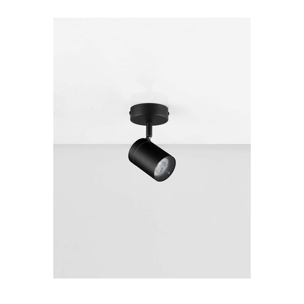 Matt fekete fém spotlámpa hajlítható szerkezettel 12x8 cm Alma – Nova Luce-image-2