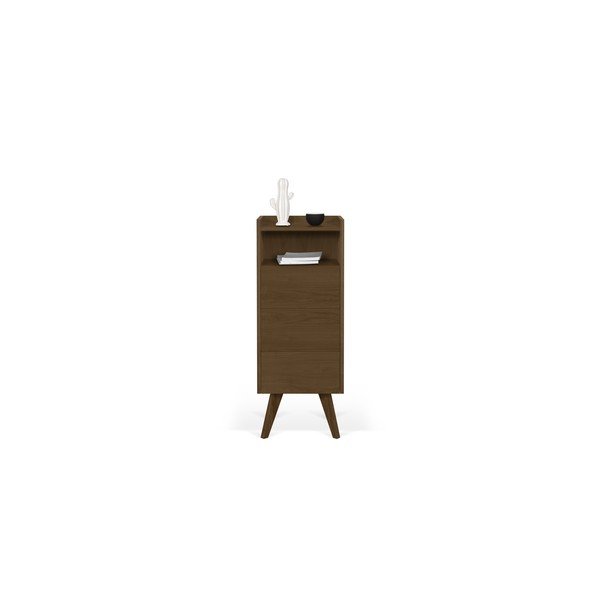 Sötétbarna komód tömörfa lábakkal, 125 x 49 cm Mara - TemaHome-image-4