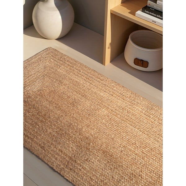 Natúr színű kétoldalas kézi szövésű juta futószőnyeg 80x200 cm Sharmila Natural Brown – Hanse Home-image-3