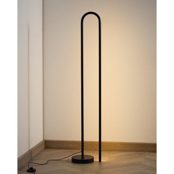 Fekete LED állólámpa (magasság 120 cm) Bow – Kave Home-image-1