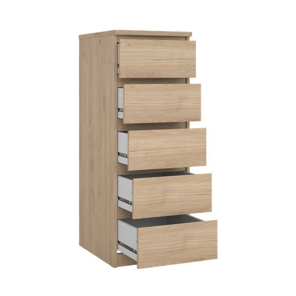 Natúr színű komód tölgyfa dekorral 40x111x50 cm Naia – Tvilum-image-4