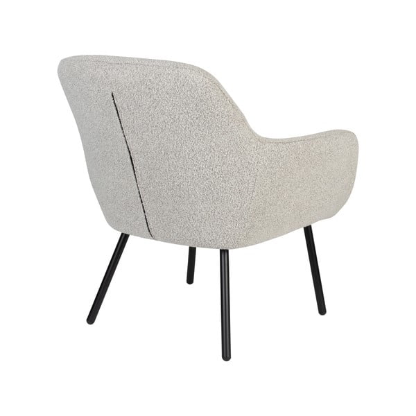 Fehér buklé fotel Dude – White Label-image-4