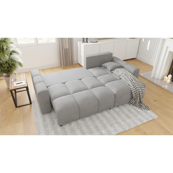 Világosszürke sarokkanapé (variálható) Luki – Ropez-image-1