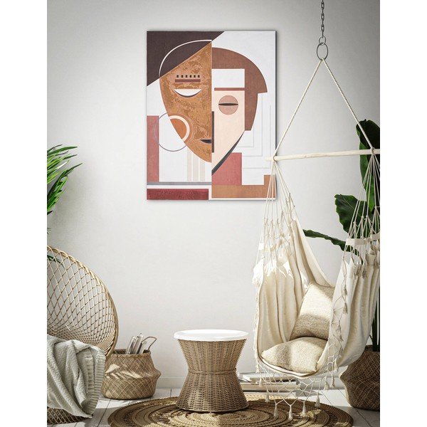 Ethnic Face kézzel festett kép, 60 x 80 cm - Mauro Ferretti-image-1