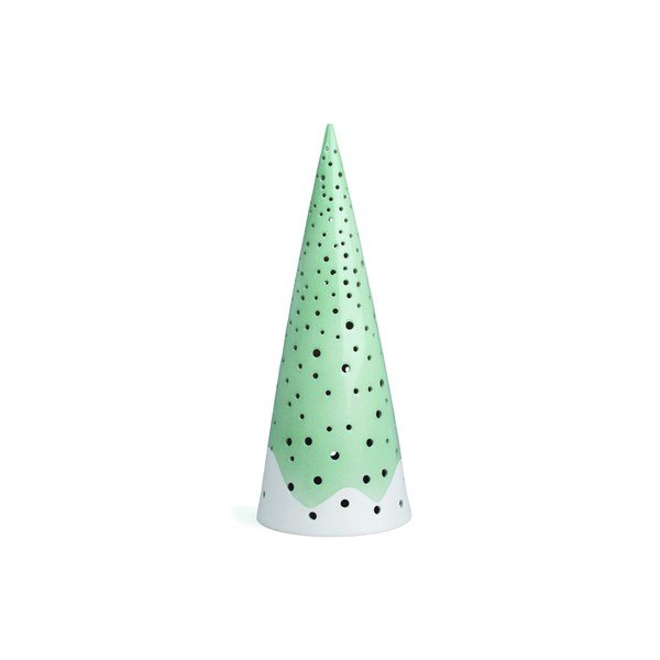 Nobili zöld csontporcelán karácsonyi gyertyatartó, magasság 30 cm - Kähler Design