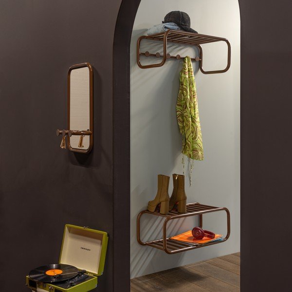 Sötétbarna fém fogas panel 35x60x11 cm Retro – Spinder Design-image-1