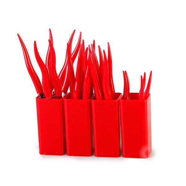 Ama 24 részes piros evőeszköz készlet állvánnyal - Vialli Design-image-1