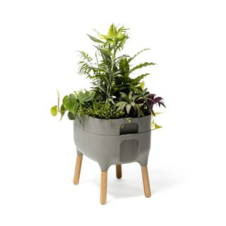 Low Urbalive szürke önöntöző virágláda, magasság 48 cm - Plastia