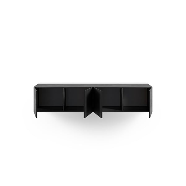 Fekete TV-állvány 180x38x35 cm Daroca – Marckeric-image-2