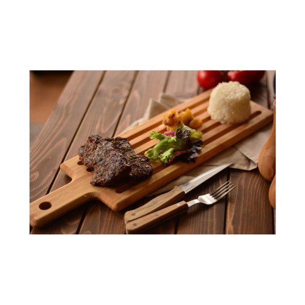 Grill steak vágódeszka bambuszból, hosszúság 40 cm - Bambum-image-1