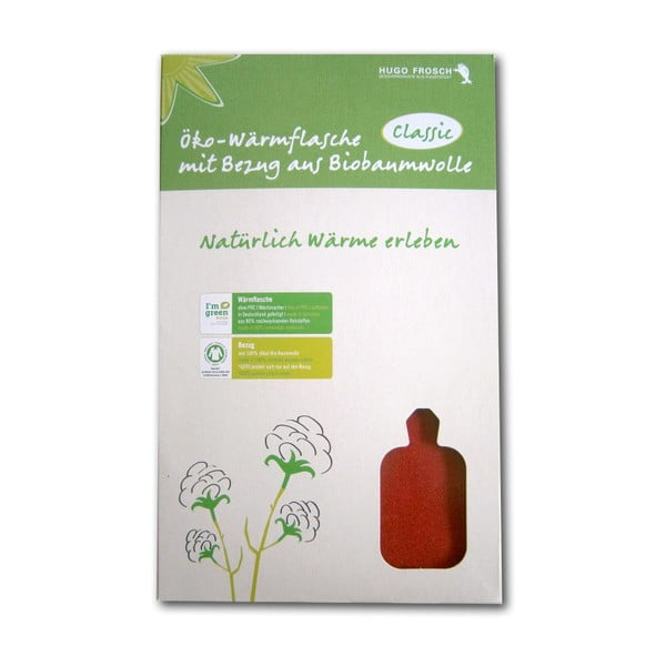 Melegvizes palack organikus pamut huzattal Eco Classic Comfort - Hugo Frosch-image-3