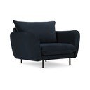 Sötétkék bársony fotel Vienna – Cosmopolitan Design