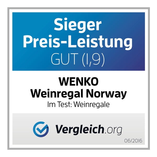 Loft bortartó diófa állvány, 12 db palackhoz - Wenko-image-1