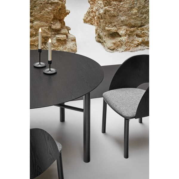 Junco fekete kerek étkezőasztal, ø 120 cm - Teulat-image-2