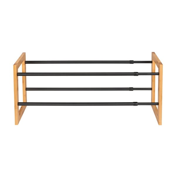 Fekete-natúr színű fém teleszkópos cipőtartó állvány Ecori – Wenko-image-3