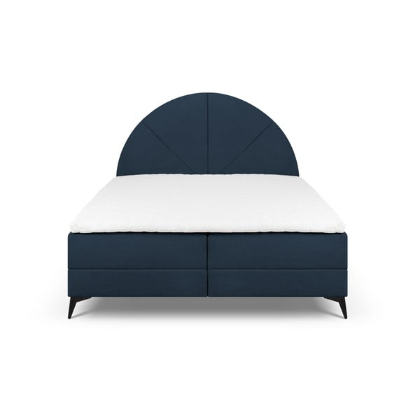 Sötétkék boxspring ágy tárolóhellyel 180x200 cm Sunset – Cosmopolitan Design-image-2