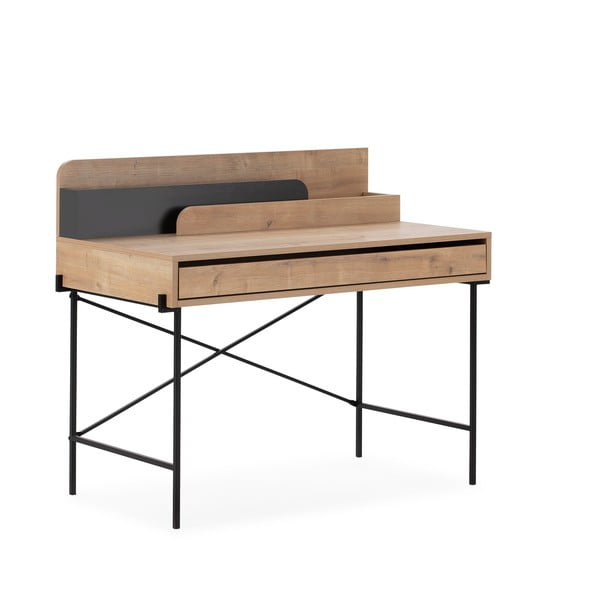 Tölgyfa szekreter típusú íróasztal 60x113 cm Lila – Marckeric-image-3