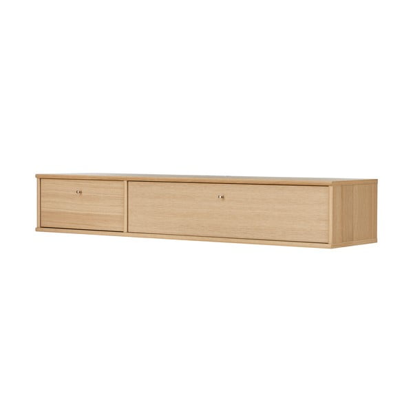 Natúr színű TV-állvány tölgyfa dekorral 133x22 cm Mistral – Hammel Furniture-image-2