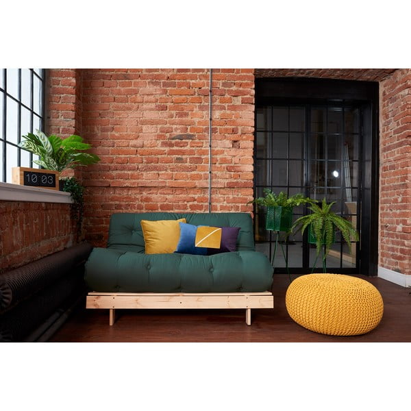 Knitted XL sárga kötött puff, ⌀ 70 cm - LABEL51-image-4