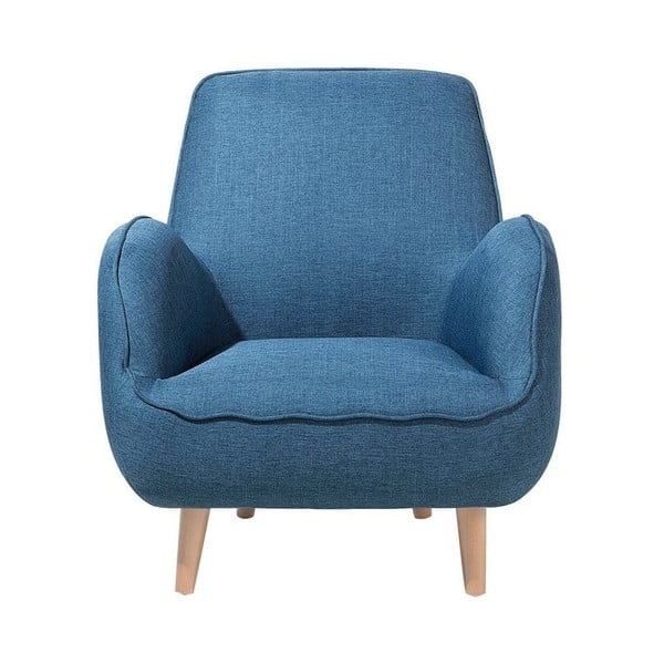 Calia kék fotel, bükkfa lábakkal - Monobeli