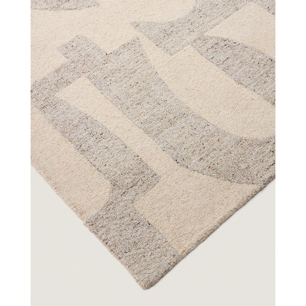 Szürke-bézs kézi szövésű gyapjú szőnyeg 200x300 cm Norela – Kave Home-image-3