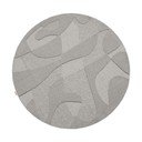 Szürke gyapjú kerek szőnyeg ø 120 cm Morphic Botanica – Agnella