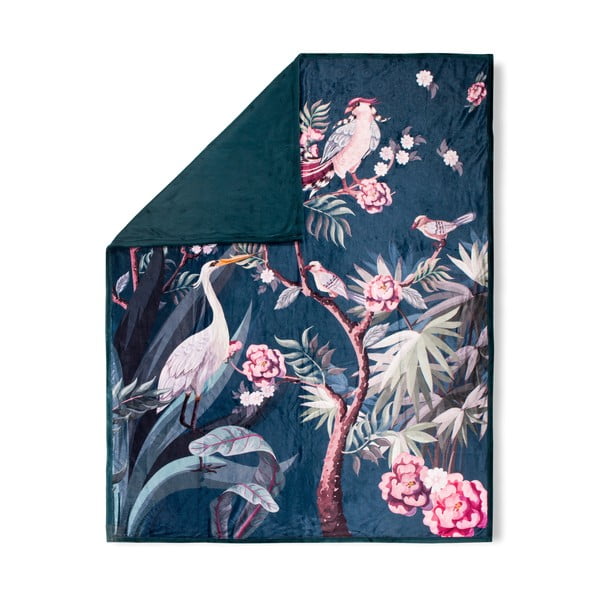 Sarenza sötétkék kétoldalas takaró, 130 x 160 cm - Descanso