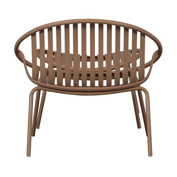 Rózsaszín műanyag kerti fotel lábtartóval Bruce – WOOOD-image-3