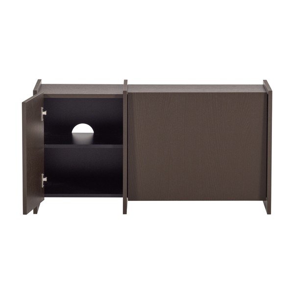 Sötétbarna TV-állvány kőrisfa dekorral 102x53x44 cm Brock – WOOOD-image-4