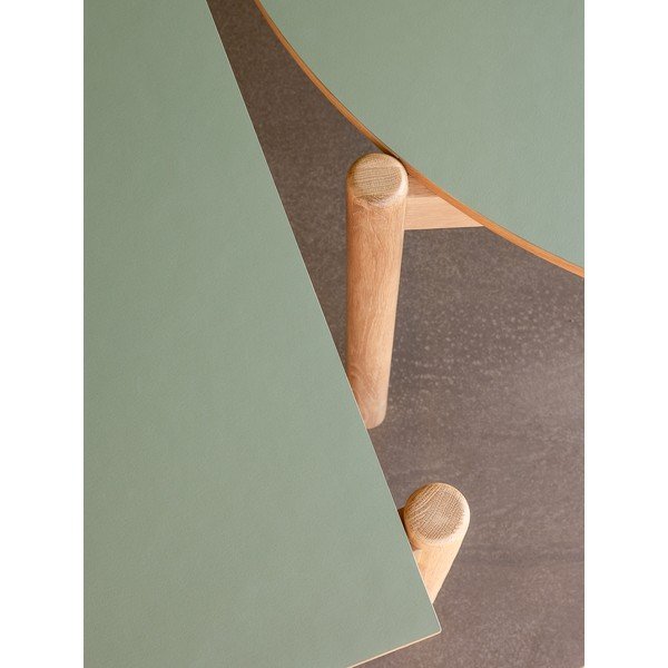 Tölgyfa kerek étkezőasztal ø 115 cm Oblique – Hübsch-image-2