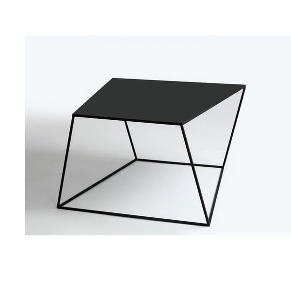 Zak fekete dohányzóasztal, 80 x 80 cm - Custom Form