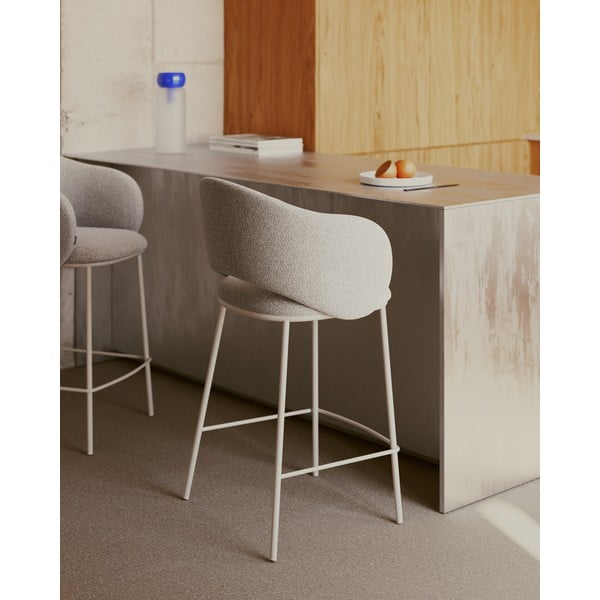 Krémszínű bárszék (ülésmagasság 65 cm) Maina – Kave Home-image-1