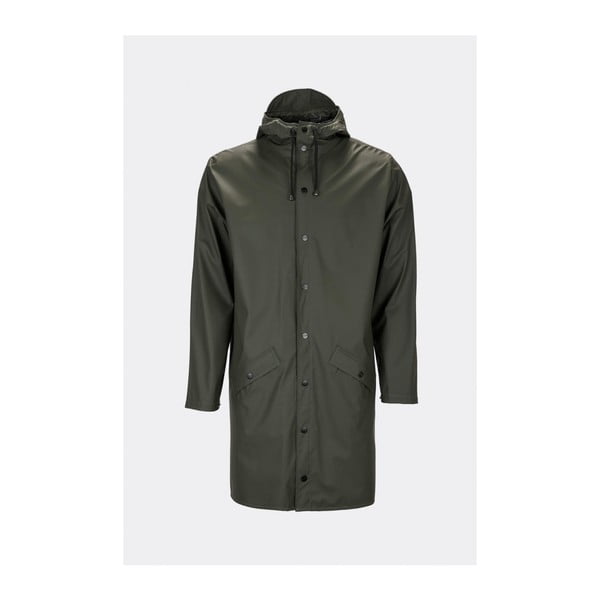 Long Jacket sötétzöld uniszex kabát nagy vízállósággal, méret: XS / S - Rains