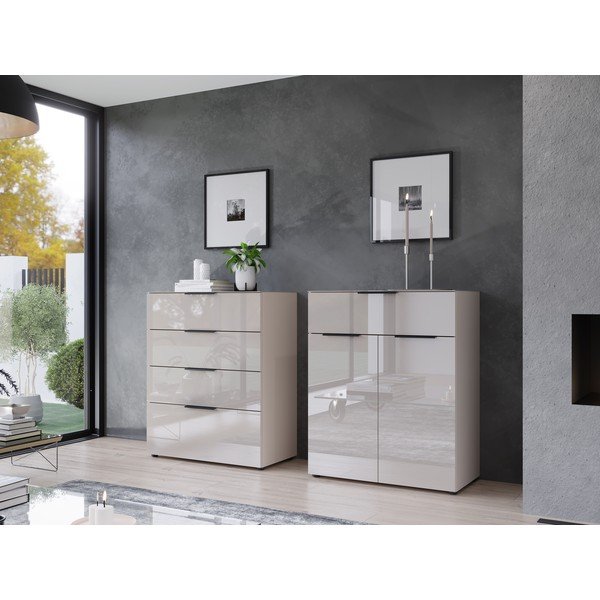 Krémszínű magas komód 83x102 cm Oakland – Germania-image-1