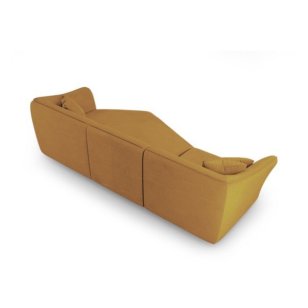 Mustársárga buklé sarokkanapé Tokyo – Cosmopolitan Design-image-3