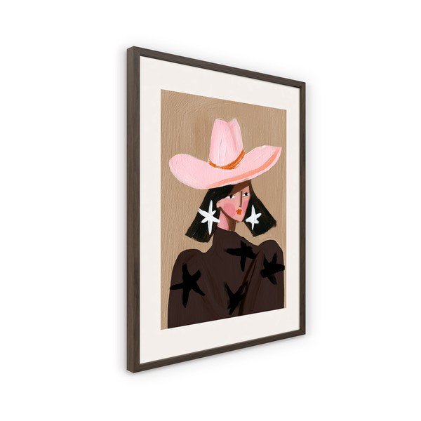 Nyomtatott keretezett kép 50x70 cm Cowgirl – Styler-image-4