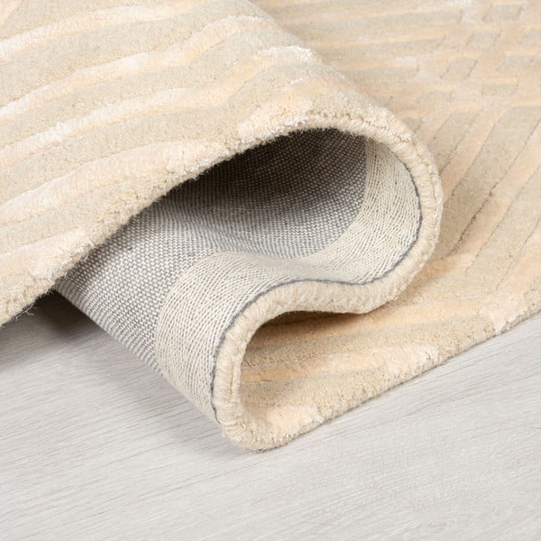 Diamonds bézs gyapjú szőnyeg, 160 x 230 cm - Flair Rugs-image-1