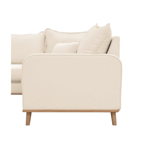 Krémszínű sarokkanapé (bal oldali) Beata – Ropez-image-4