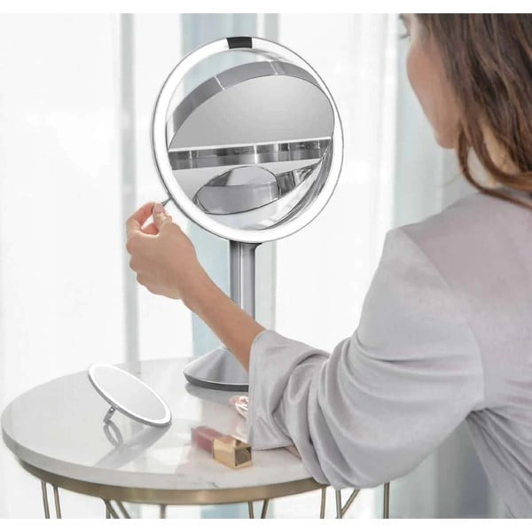 Kozmetikai tükör világítással-nagyítós (ötszörös) ø 20 cm Sensor Trio – simplehuman-image-1