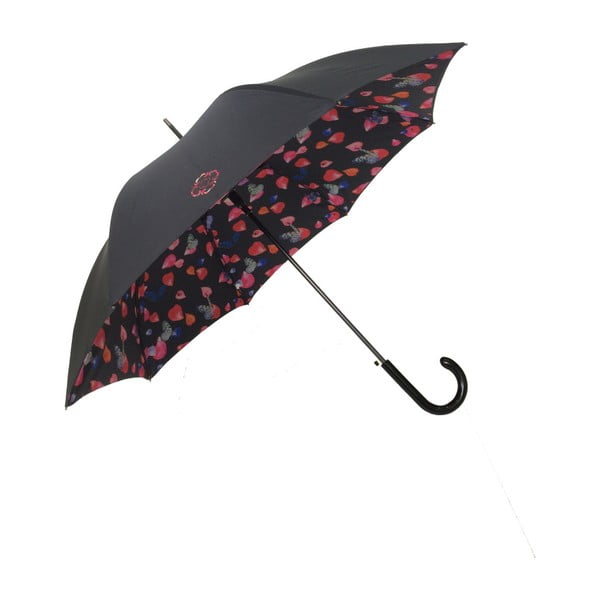 Enamorado fekete botesernyő rózsaszín részletekkel, ⌀ 104 cm - Ambiance